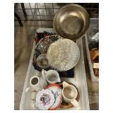 Tote With Assorted Glassware, China