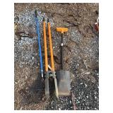 Rake, Shovel & Post Hole Digger