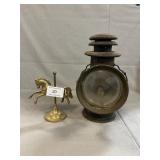 Antique Dietz Union Driving Lamp, Brass Carousel