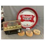 Rheingold Beer Tray, Budweiser Light