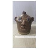 Folk Art Pottery Jug (9.5" Tall)