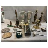 Pewter Goblets, Brass Candleholders, Metalare
