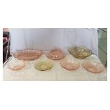 Assorted Vintage Depression Glassware