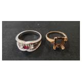(2) 10K Gold Rings (Unverified)