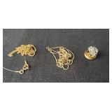 (3) 14K Gold Pieces (One Necklace w/ Broken
