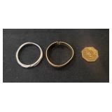 (2) 14K Gold Rings & (1) California Gold Token