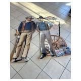 (2) Large Cardboard John Wayne Advertising