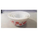 Vintage Federal Glass (4) Bowl Nesting Set