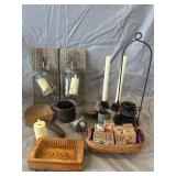Primitive Decor Lot With Longaberger Basket