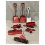 Vintage Ohio Art Sand Shovels, Metal Slik Farm