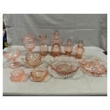Lot Of Pink Glassware