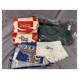 (2) Purses, Tablecloth and Placemats, ATT towel