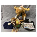 Large Bullwinkle Plush and Looney Toons Items