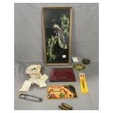 Feather Bird Artwork, Vintage Items