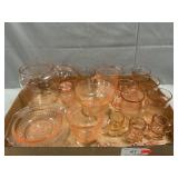 Lot Of Pink Depression Glassware