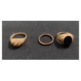 (1) 14K Gold & (2) 10K Gold Rings (Unverified)
