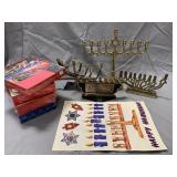 Hanukkah Menorahs with Christmas Cards