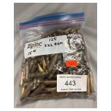 (125) Pieces of 222 Rem Empty Brass