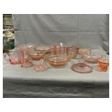 Lot Of Pink Glassware