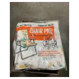 Box Lot With Nused Vintage Chair Pad, Stadium &