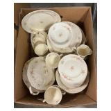 Box Lot Of Crooksville China Dinnerware