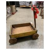 Yellow Coca-Cola Wooden Wagon