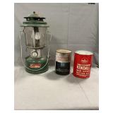 Coleman Lantern, Vintage Motor Oil Cans