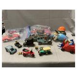Lot Of Vintage Toy Vehicles, Figures, Parts &
