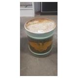 (1) Decorative Metal Can w/ Lid (17" Tall/15"