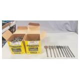 (10) Wood Drill Bits, (2) Partial Boxes Of Nails