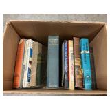 Box Lot Of Vintage Books & 45 Records