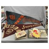 Vintage Local H.S. Pennants, Valentines,