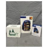 (3) Department 56 Christmas Village Decorations