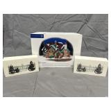 (3) Department 56 Christmas Village Decorations