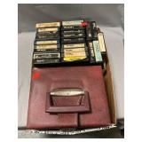 Lot Of 8-Track Tapes, Carry Case