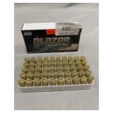 (50) Rounds of Blazer 40 S&W Ammo