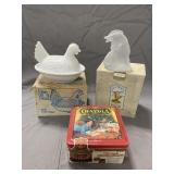 Indiana Glass Milk Glass Hen On A Nest, Classic