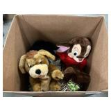 Box Lot Of Plush Animals