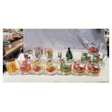 (15) Assorted Cartoon Collector Glasses & Coffee