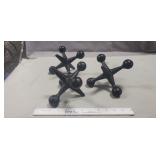 (3) Large Cast Iron Jacks