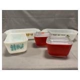 Pyrex Amish Butter Print & Refrigerator Dishes,