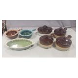 (5) Assorted Stoneware French Onion Crocks w/