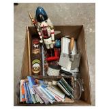 Box Lot With Nutcracker, Housewares, Home Decor