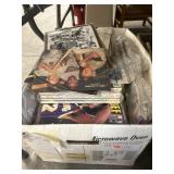 Box Lot with Sports Photos and Magazines