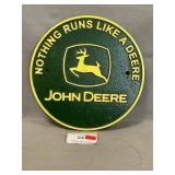 Cast Iron John Deere Sign