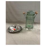 Mack Bulldog Ashtray, Mason Jar With Flower Frog