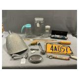 Lot With Canisters, Syrup, Ice Scoop,
