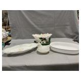 Lefton slowly gh, Warwick Celery Dish, Milk Glass