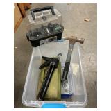 Box Lot With Tool Box, Asst. Tools