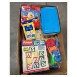 Box Lot With Toys, Puzzles